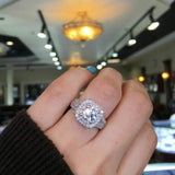 New Arrival Splendid Luxury Round Cut Designer AAA+ Quality CZ Diamonds High End Rings