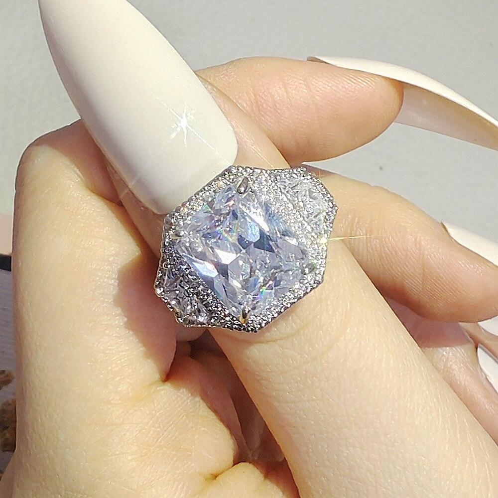2023 New Luxury Yellow Color silver color designer Engagement Ring For  Women Lady cheap items with free shipping R7980