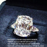 New Arrival Luxury High End Cushion Cut Designer AAA+ Quality CZ Diamonds Engagement Rings