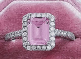 NEW Luxury Handmade Square Cut  AAAA Quality CZ Diamonds  Engagement Promise Rings