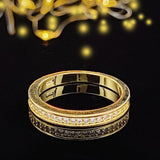 NEW ARRIVAL Fashion Gold color Silver color AAA+ Quality CZ Diamonds Bride Wedding ring set - Rings Universe