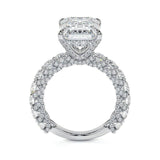 New Luxury Princess Cut Silver Color AAA+ CZ Diamonds Designer Engagement Rings - Rings Universe