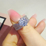Best Selling Appealing Luxury Halo AAA+ Cubic Zirconia Diamonds Fashion Rings - Rings Universe