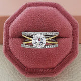 Glamorous Luxury Gold Silver Color Geometry AAA+ Cubic Zirconia Diamonds Fashion Rings - Rings Universe