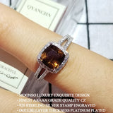 NEW Brown Color Designer AAA+ Quality CZ Diamonds Engagement Wedding Promise Rings