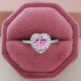 NEW Queen Heart Luxury AAAA Quality CZ Diamonds Engagement Wedding Rings