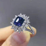 Desirable New Luxury Blue Green Red Color Princess Cut AAA+ CZ AAA+ Diamonds Fashion Rings - Rings Universe
