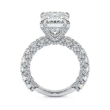 New Luxury Princess Cut Silver Color AAA+ CZ Diamonds Designer Engagement Rings - Rings Universe
