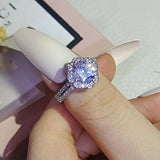 Charming New Luxury Plum Round Cut Resizable AAA+ Cz Diamonds Fashion Rings - Rings Universe