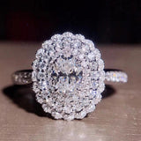 Dazzling New Arrival Luxury Oval AAA+ Cubic Zirconia Diamonds Fashion Rings - Rings Universe