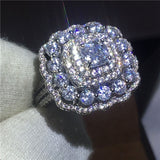 NEW ARRIVAL Dazzling Pink Multi Color Princess Cut AAA+ Quality CZ Diamonds Rings