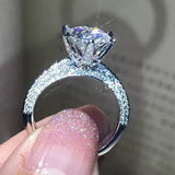 QUALITY RINGS New Arrival Luxury Round Cut AAA+ CZ Diamonds Halo Solitaire Rings - Rings Universe