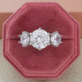 New Arrival Luxury Round Cut High End AAA+ Quality CZ Diamonds Engagement Fashion Rings