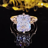 Stunning New Luxury Rose Gold Color Cushion Cut AAA+ CZ Diamonds Fashion Rings