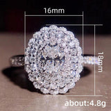 Dazzling New Arrival Luxury Oval AAA+ Cubic Zirconia Diamonds Fashion Rings - Rings Universe
