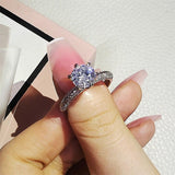 QUALITY RINGS New Arrival Luxury Round Cut AAA+ CZ Diamonds Halo Solitaire Rings - Rings Universe