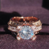 New Arrival Fashion Round Cut Gorgeous AAA+ Quality AAA+ CZ Diamonds Luxury Rings