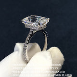 New Arrival Luxury Rectangle Cut Delightful AAA+ Quality CZ Diamonds Engagement Rings