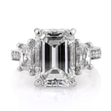 New Arrival Marvelous Luxury Rectangle Cut AAA+ Quality CZ Diamonds Engagement Rings