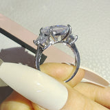 New Arrival Marvelous Luxury Rectangle Cut AAA+ Quality CZ Diamonds Engagement Rings