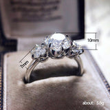 New Arrival Luxury Round Cut High End AAA+ Quality CZ Diamonds Engagement Fashion Rings