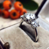 New Arrival Luxury Round Cut High End AAA+ Quality CZ Diamonds Engagement Fashion Rings