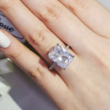 New Arrival Luxury Rectangle Cut Delightful AAA+ Quality CZ Diamonds Engagement Rings