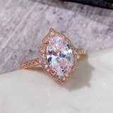 New Arrival Outstanding Luxury Rose Gold Color Marquise Cut AAA+ CZ Diamond Fashion Rings - Rings Universe
