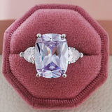 New Arrival Luxury High End Cushion Cut Designer AAA+ Quality CZ Diamonds Engagement Rings