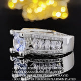 New Arrival - Luxury Halo silver color Round Cut Designer AAA+ Quality CZ Diamonds Rings
