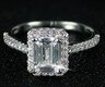 NEW Luxury Handmade Square Cut  AAAA Quality CZ Diamonds  Engagement Promise Rings