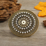 NEW VINTAGE RINGS  - Beautiful Big Round Women Midi Finger Boho Funky Crystal Statement Ring