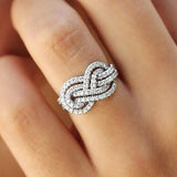 New Arrival Twist Infinite Shape Crystal  AAA+Cubic Zirconia Diamonds  Exquisite Rings - Best Prices - Rings Universe