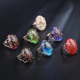 Vintage 7 Colors Glass Bohemian Selection Rings - ringsuniverse