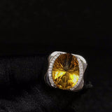 Natural Citrine Gemstone Luxury Ring - Rings Universe