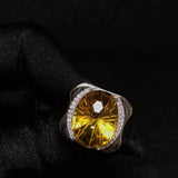 Natural Citrine Gemstone Luxury Ring - Rings Universe