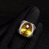 Natural Citrine Gemstone Luxury Ring - Rings Universe