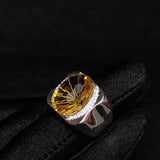 Natural Citrine Gemstone Luxury Ring - Rings Universe