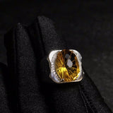 Natural Citrine Gemstone Luxury Ring - Rings Universe