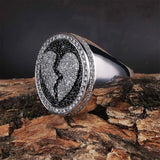 Broken Heart Iced Out Micro Pave Cubic Zircon Crystals Ring - ringsuniverse