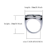 Broken Heart Iced Out Micro Pave Cubic Zircon Crystals Ring - ringsuniverse
