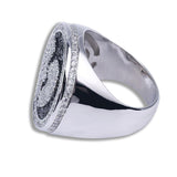 Broken Heart Iced Out Micro Pave Cubic Zircon Crystals Ring - ringsuniverse