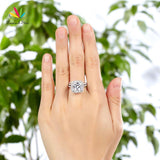 Terrific 5 Carat Cushion Cut Z Diamond Ring Set - Rings Universe