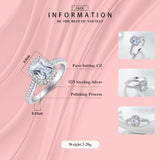 Silver AAA+ Quality CZ Diamonds Wedding Jewelry Ring - Rings Universe