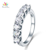 Wonderful 1.75 Carat Seven Stone Silver Wedding Ring - Rings Universe