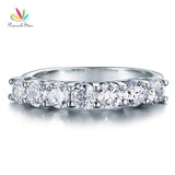 Wonderful 1.75 Carat Seven Stone Silver Wedding Ring - Rings Universe