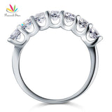 Wonderful 1.75 Carat Seven Stone Silver Wedding Ring - Rings Universe