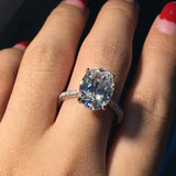 Terrific 5 Carat Four Prong Solitaire Lab Diamond Ring - Rings Universe