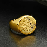 Simple Design Compass Stainless Steel fashion Rings - Rings Universe