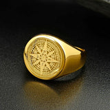 Simple Design Compass Stainless Steel fashion Rings - Rings Universe